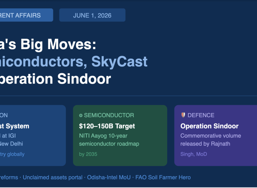 Current Affairs — June 1, 2026